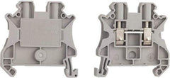 Schneider Electric - 1 Pole, 1,000 Volt, 41 Amp, -40 to 266°F, DIN Rail Mount, Polyamide Passthrough Terminal Block - 2 Contacts, 26 to 10 AWG Compatibility, 47-1/2mm High - Strong Tooling