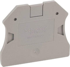 Schneider Electric - 2.2mm High, Terminal Block End Cover - Use with NSYT Terminal Blocks - Strong Tooling