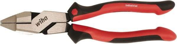 Wiha - 9-1/2" OAL, Side Cutting Linesman's Pliers - Soft Grip Handles - Strong Tooling