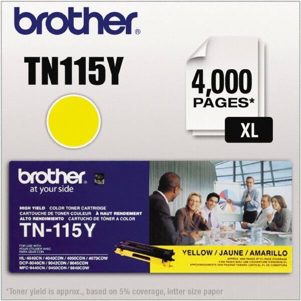 Brother - Yellow Toner Cartridge - Use with Brother DCP-9040CN, 9045CDN, HL-4040CDN, 4040CN, 4070CDW, MFC-9440CN, 9550CDN, 9840CDW - Strong Tooling