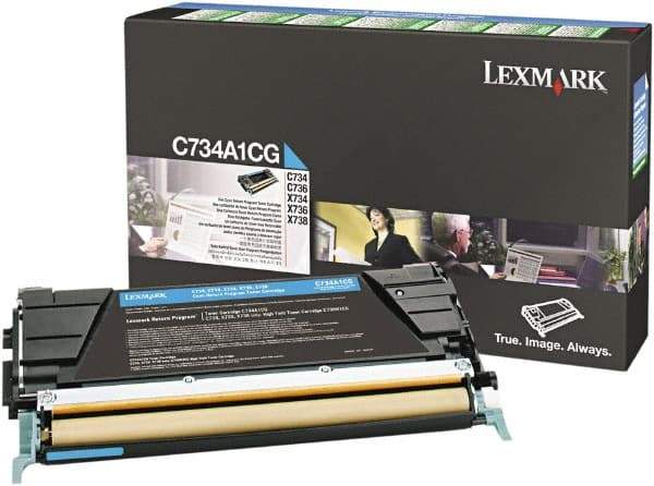 Lexmark - Cyan Toner Cartridge - Use with Lexmark C734, C736, X734, X738 - Strong Tooling