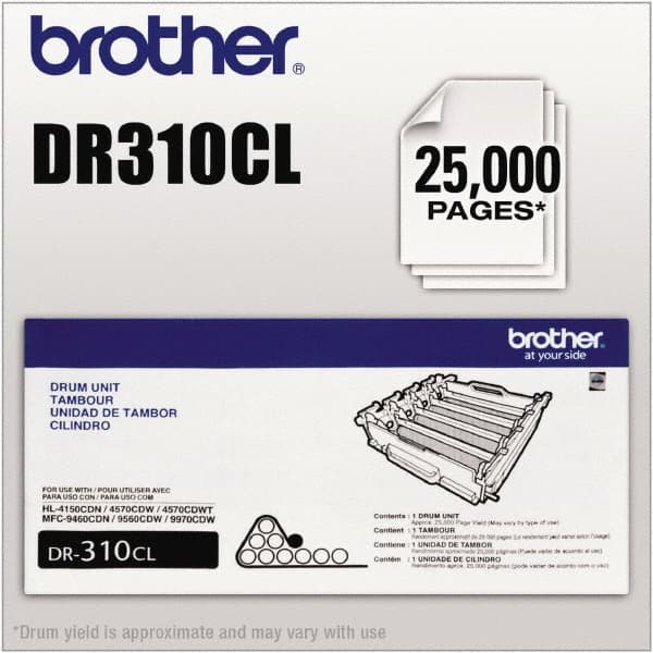 Brother - Black Drum Unit - Use with Brother HL-4150CDN, 4570CDW, 4570CDWT, MFC-9460CDN, 9560CDW, 9970CDW - Strong Tooling