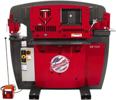 Edwards Manufacturing - 9-3/4" Throat Depth, 65 Ton Punch Pressure, 1-1/16" in 3/4" Punch Capacity Ironworker - 3 Phase, 230 Volts - Strong Tooling