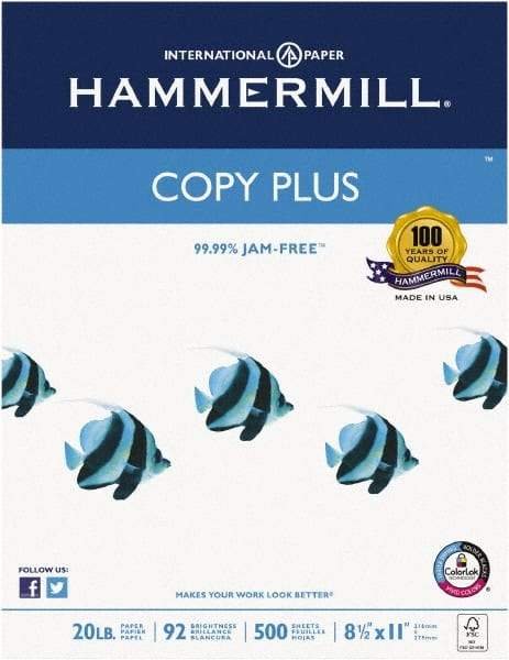 Hammermill - 8-1/2" x 11" White Copy Paper - Use with Laser Printers, Copiers, Fax Machines, Multifunction Machines - Strong Tooling