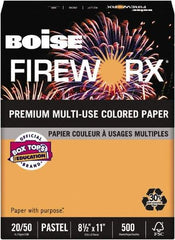 Boise - 8-1/2" x 11" Pumpkin Glow Colored Copy Paper - Use with Laser Printers, Copiers, Plain Paper Fax Machines, Multifunction Machines - Strong Tooling