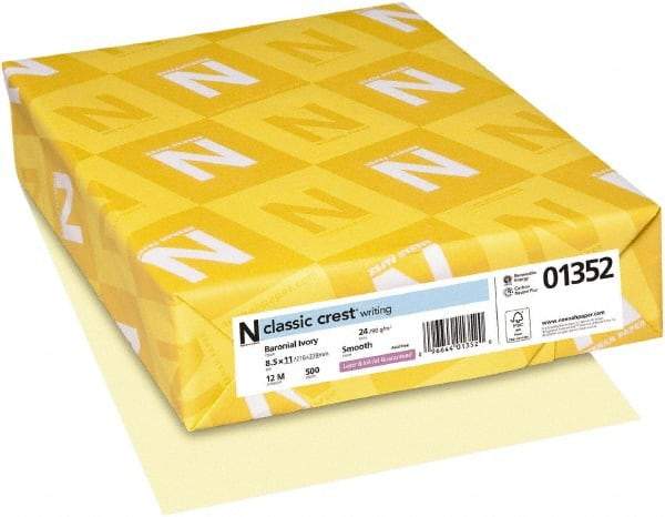 Neenah Paper - 8-1/2" x 11" Baronial Ivory Copy Paper - Use with Laser Printers, Inkjet Printers, Copiers - Strong Tooling