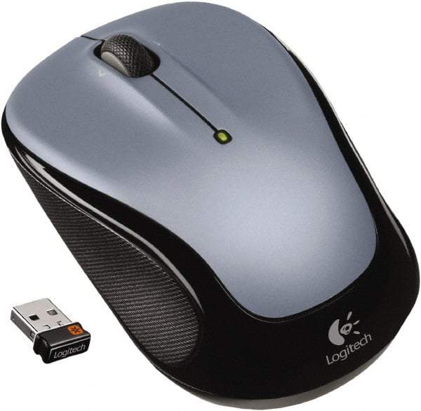 Logitech - Silver Wireless Mouse - Use with Chrome OS, Linux 2.6 & Later, Mac OS X 10.5 & Later, Windows Vista, 7, 8 - Strong Tooling