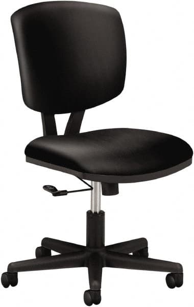 Hon - 40" High Task Chair - 25" Wide x 25-3/4" Deep, Leather Seat, Black - Strong Tooling