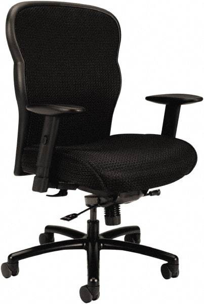 Basyx - 42-7/8" High Big & Tall Mesh Chair - 28 5/8" Wide x 25-5/8" Deep, Fabric Mesh Seat, Black - Strong Tooling