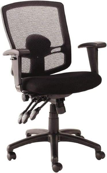 ALERA - 41-3/4" High Mid Back Chair - 30-3/4" Wide x 24-3/4" Deep, Mesh Seat, Black - Strong Tooling