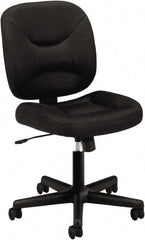 Basyx - 38-1/4" High Task Chair - 24-1/2" Wide x 33-1/2" Deep, Padded Mesh Seat, Black - Strong Tooling