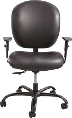 Safco - 38" High Task Chair - 26" Wide x 26" Deep, Vinyl Seat, Black - Strong Tooling