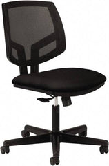 Hon - 38-3/4" High Task Chair - 24" Wide x 25" Deep, 100% Polyester Seat, Black - Strong Tooling