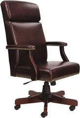 ALERA - 48-3/4" High High Back Chair - 26" Wide x 29" Deep, Vinyl Seat, Burgundy - Strong Tooling