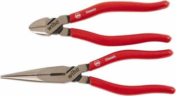 Wiha - 2 Piece Cutting Plier Set - Comes in Vinyl Pouch - Strong Tooling