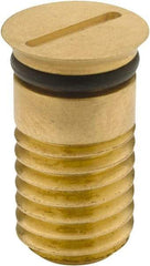 Jergens - 1 Piece M12x1.75 Vise Chip Plug - Brass, 30" Long, 14.5mm Wide - Strong Tooling