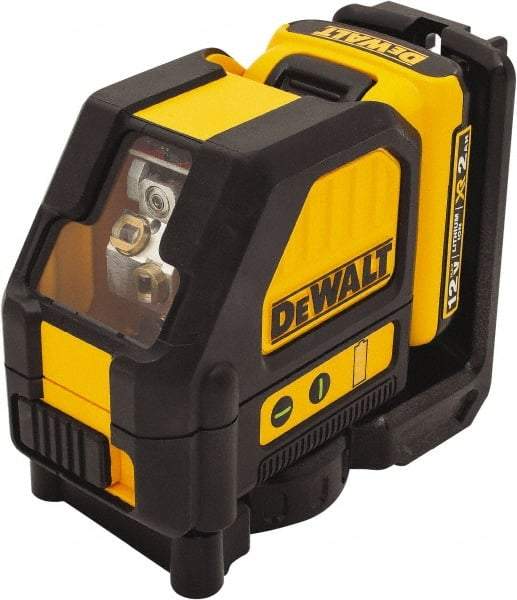 DeWALT - 2 Beam 165' Max Range Self Leveling Cross Line Laser - Green Beam, 1/8" at 30' Accuracy, 17-3/4" Long x 13" Wide x 6-1/8" High, Battery Included - Strong Tooling