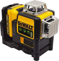 DeWALT - 3 Beam 165' Max Range Self Leveling Line Laser - Green Beam, 1/8" at 30' Accuracy, 17-3/4" Long x 13" Wide x 6-1/8" High, Battery Included - Strong Tooling