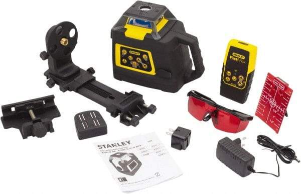 Stanley - 2,000' Measuring Range, 1/16" at 100' Accuracy, Self-Leveling Rotary Laser - ±5° Self Leveling Range, 150, 300 & 600 RPM, 1 Beam, NiCad Battery Included - Strong Tooling