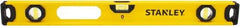 Stanley - Magnetic 24" Long 3 Vial I-Beam Level - Aluminum, Yellow, 1 Level & 2 Plumb Vials - Strong Tooling