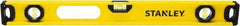 Stanley - 24" Long 3 Vial I-Beam Level - Aluminum, Yellow, 1 Level & 2 Plumb Vials - Strong Tooling