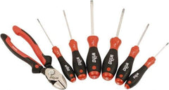 Wiha - 7 Piece Phillips Screwdriver, Slotted & Bicut Hand Tool Set - Comes in Clamshell - Strong Tooling