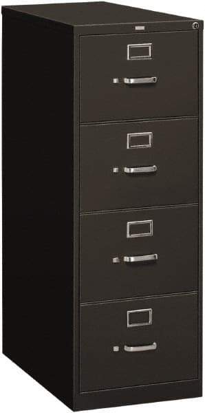 Hon - 18-1/4" Wide x 52" High x 26-1/2" Deep, 4 Drawer Vertical File - Steel, Charcoal - Strong Tooling