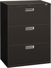 Hon - 30" Wide x 40.88" High x 19-1/4" Deep, 3 Drawer Roll-Out - Steel, Charcoal - Strong Tooling