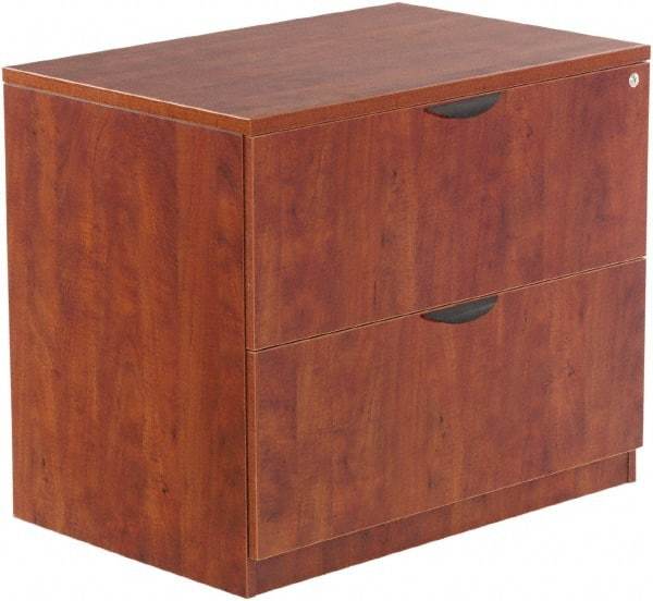 ALERA - 34" Wide x 29-1/2" High x 22-3/4" Deep, 2 Drawer Lateral File - Woodgrain Laminate, Medium Cherry - Strong Tooling