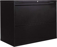 ALERA - 36" Wide x 28.38" High x 19-1/4" Deep, 2 Drawer Lateral File - Steel, Black - Strong Tooling