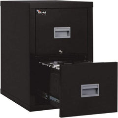 FireKing - 17-3/4" Wide x 27-3/4" High x 25" Deep, 2 Drawer Pedestal - Steel, Black - Strong Tooling