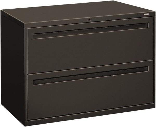 Hon - 42" Wide x 28.38" High x 19-1/4" Deep, 2 Drawer Lateral File - Steel, Charcoal - Strong Tooling