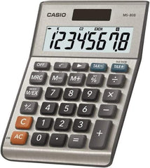 Casio - 8-Digit LCD Financial Calculator - 8 x 1 Display Size, Silver, Battery & Solar Powered, 1-1/2" Long x 5-3/4" Wide - Strong Tooling