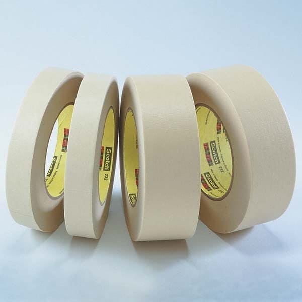 3M - 9" Wide x 60 Yd Long x 6.3 mil Tan Crepe Paper Masking Tape - Strong Tooling