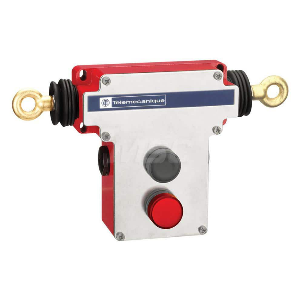 Rope Operated Limit Switches; Amperage: 3; 3.0000; Reset Type: Push Button; Actuation Force: 200; Contact Configuration: NO; NC; Actuator Height: 82.50 mm; Actuator Type: Rope Pull; Operation Direction: Dual; Voltage: 240.00; Terminal Type: Screw Clamp; I