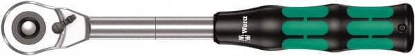 Wera - 1/2" Drive Pear Head Ratchet - Chrome Vanadium Finish, 11" OAL, 72 Gear Teeth, Ergonomic Cushion Grip Handle - Strong Tooling