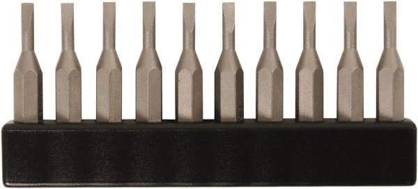 Wiha - 1.8mm Blade, 5/32" Drive Slotted Screwdriver Bit - 1-7/64" OAL - Strong Tooling