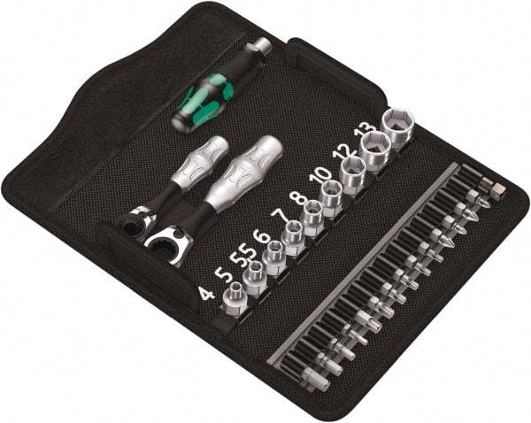 Wera - 27 Piece 1/4" Drive Ratchet Socket Set - Comes in Canvas Pouch - Strong Tooling