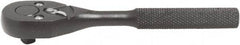 Proto - 1/4" Drive Pear Head Ratchet - Black Oxide Finish, 5" OAL, 90 Gear Teeth, Standard Handle, Reversible Head - Strong Tooling