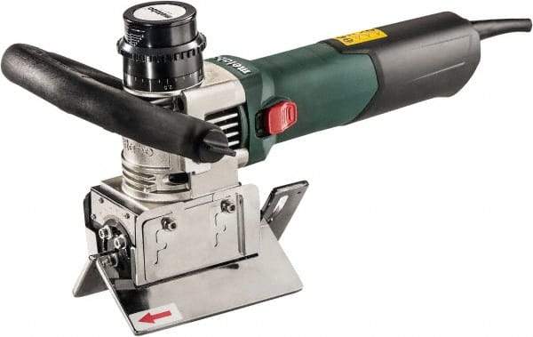 Metabo - 0 to 90° Bevel Angle, 3/8" Bevel Capacity, 12,500 RPM, 810 Power Rating, Electric Beveler - 13 Amps, 1/4" Min Workpiece Thickness - Strong Tooling