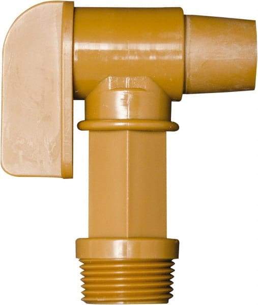 Detco - 3/4" NPT Plastic Rigid Drum Faucet - No Arrester, Manual Closing, 3" Long Extension - Strong Tooling