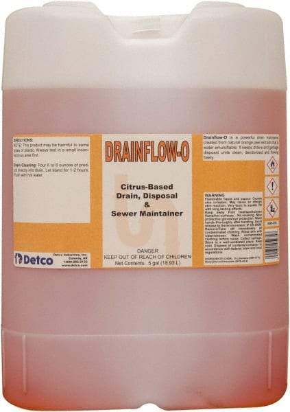 Detco - 5 Gal Liquid Drain Cleaner - Citrus Scent, Drum - Strong Tooling