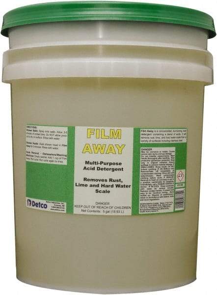 Detco - 5 Gal Pail Liquid Bathroom Cleaner - Unscented Scent, Bath Fixtures - Strong Tooling