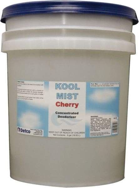 Detco - 5 Gal Pail Deodorizer - Liquid, Cherry Scent, Concentrated, Environmentally Safe - Strong Tooling