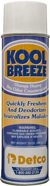 Detco - 20 oz Aerosol Can Deodorizer - Aerosol, Orange-Honey Scent, Environmentally Safe - Strong Tooling