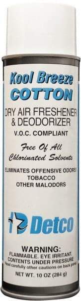 Detco - 20 oz Aerosol Can Deodorizer - Aerosol, Cotton Scent, Environmentally Safe - Strong Tooling