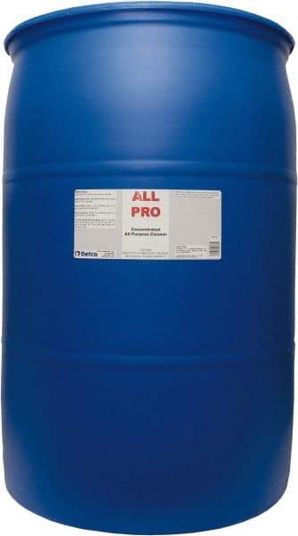 Detco - 55 Gal Drum All-Purpose Cleaner - Liquid, Neutral Cleaner, Citrus - Strong Tooling