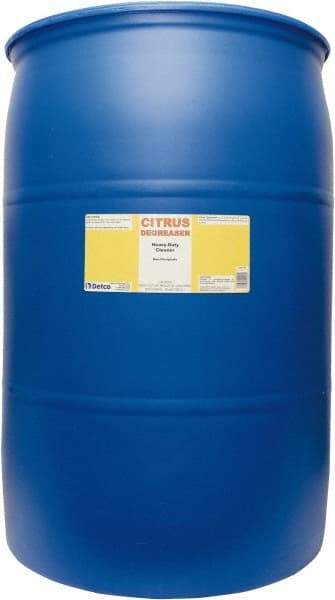 Detco - 55 Gal Drum Cleaner/Degreaser - Liquid, Butyl-Based, Citrus - Strong Tooling