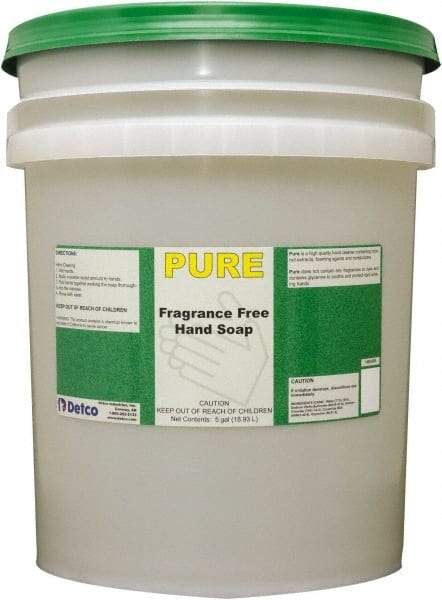 Detco - 5 Gal Pail Liquid Hand Cleaner - Pale Yellow, Fragrance Free Scent - Strong Tooling