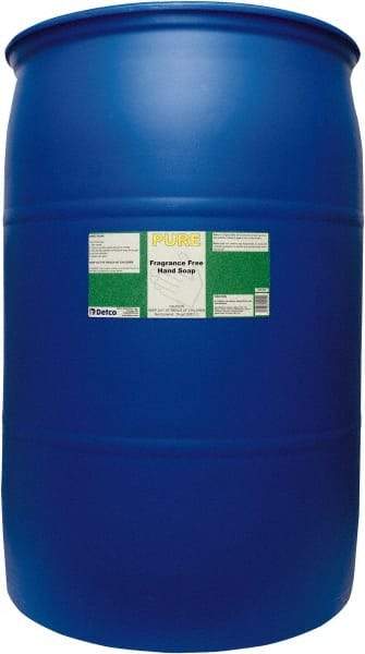 Detco - 55 Gal Drum Liquid Hand Cleaner - Pale Yellow, Fragrance Free Scent - Strong Tooling